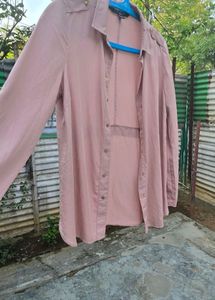 Chic Pink Button-Up Shirt
