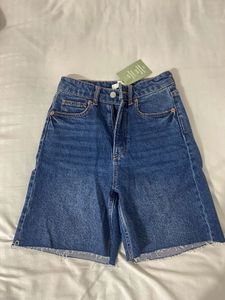 H&M Denim Bermuda Shorts And F21 Skirt