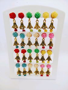 Multicolour Stand Jhumki  For Girls