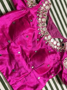 Designer Mirror Work Wester Lehenga With Du