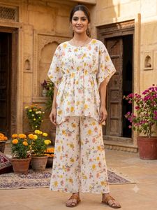 Floral Kaftan & Pant Set