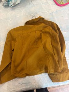 H&amp;m Mustard  Collared Long Sleeve Top