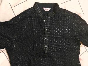 Black Chikankari kurta