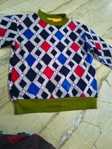 Argyle Print Pullover Sweatshirt from Dubai