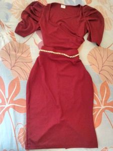 Elegant Red 2-piece dress 🧚‍♂️