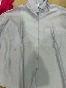 Chic Light Purple Button-Up Shirt