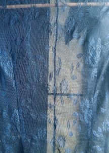 Elegant Navy Floral Sheer Kimono