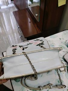 Cute Floral Embroidered Handbag