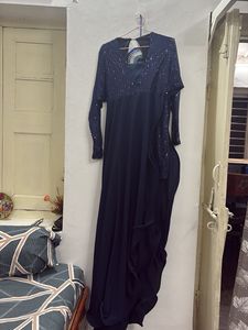 Elegant Navy Blue Sequined Kurta Set