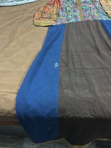 pure crepe with  satin vibrant ethnic go