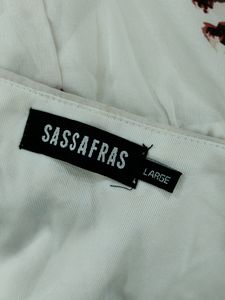 Sassafras White Printed Dress ( Women)