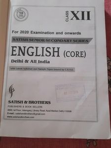English Core ( Fully Solved). Class 12th