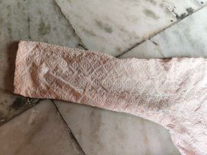 chikankari pattern with threads short beautiful ku