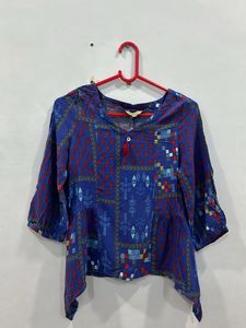 Blue Printed Ethnic Kurta