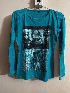 Set of Turquoise and Off White Tees