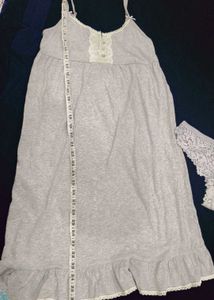 Victoria secret Grey Lace Trim Nightgown