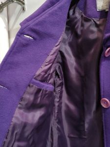Purple Wool Blend Coat