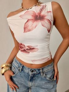 Floral Print Off-Shoulder Crop Top