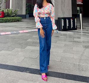 Cute Multicolour Printing Crop Top