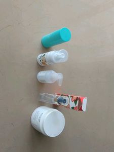 Assorted Skincare Products empty bottles