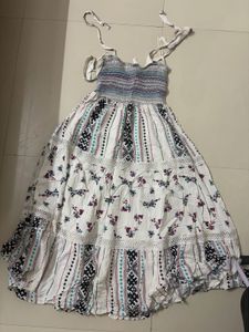 Boho Smocked Strappy Mini Dress