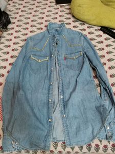 Levi's Denim Shirt with Rhinestone Embellishments