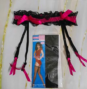 (877)Vintage Lingerie Stocking Suspender Set
