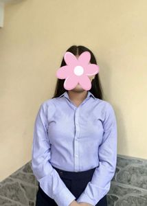 Light Blue Striped Button-Up Shirt