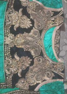 Emerald Green Kurti  with Gold Embellishments