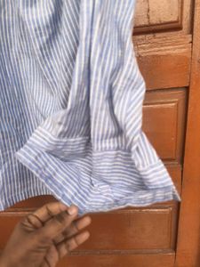 Classic Blue Striped Button-Down Shirt