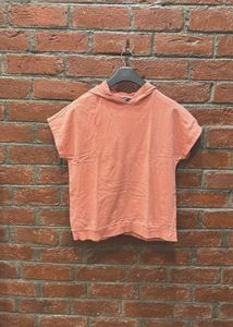 Short Sleeve Hooded Top