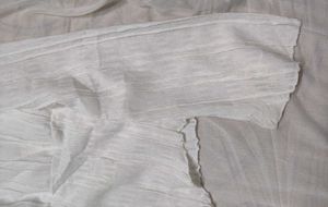 White Textured Square Neck Top
