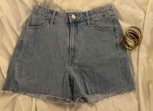 H&M Light Blue Denim High Waisted Shorts