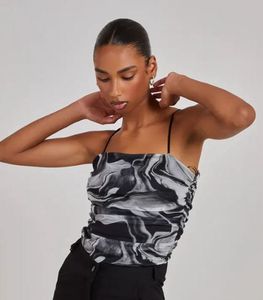 Stylish Swirl Print Camisole Top