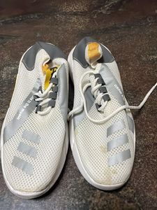 Stylish White &amp; Grey Sneakers