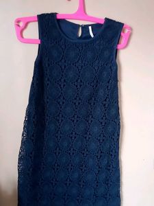 Navy Blue Lace Dress