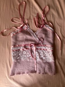 Pink Lace Trimmed Camisole