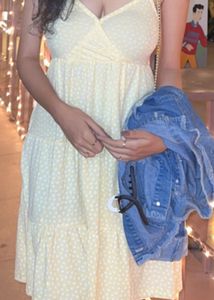 Soft Yellow Floral Mini Dress