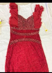 Stunning Red Lace Gown