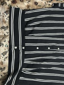 Striped Collared Button-Up Top