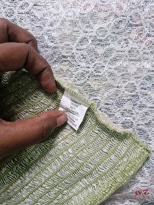 Green Patterned Crop Top