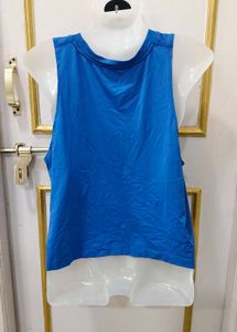 Blue Sleeveless Tank Top