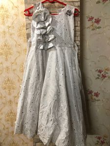 Silver Frock For Christmas