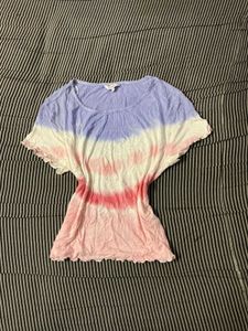 Tie-Dye Ruffle T-Shirt