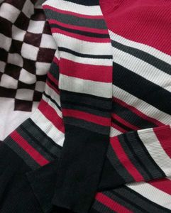 Striped Turtleneck Sweater