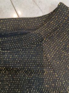 Fitted Party Sparkly Black Short Sleeve Top