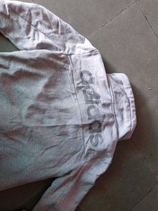 Grey Adidas Zip-Up Hoodie