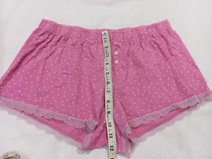 Cute Pink Polka Dot Pajama Shorts