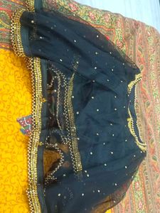 Designer Blouse with attached cape  Gol