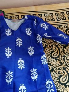 Blue Printed Kurta
